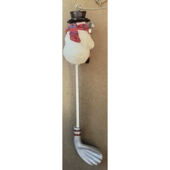 Kurt Adler Golfing Snowman on Top of Golf‎ Club Vintage Ornament - Picture 4 of 4